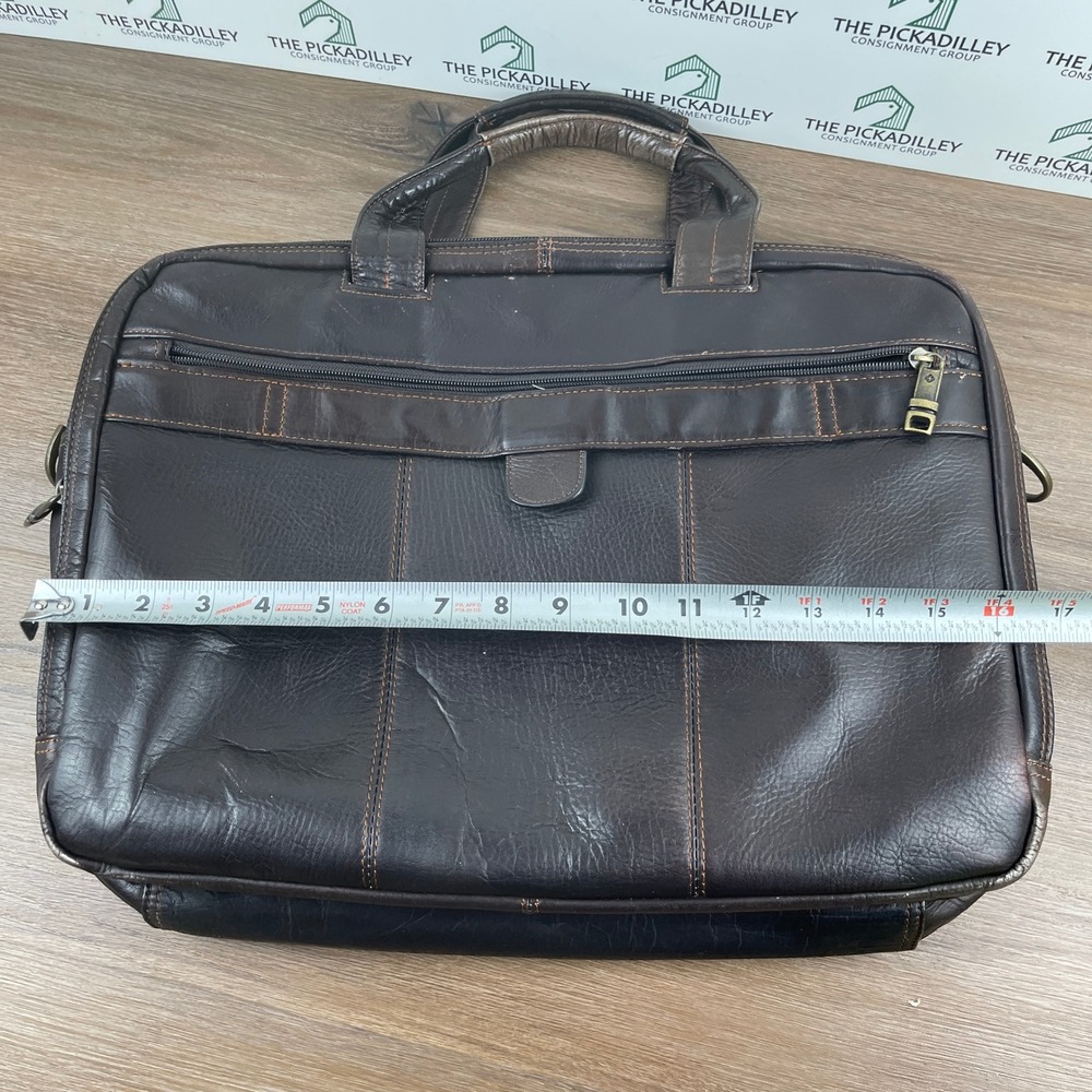 Classic Samsonite Leather Top Loader Briefcase Da… - image 4